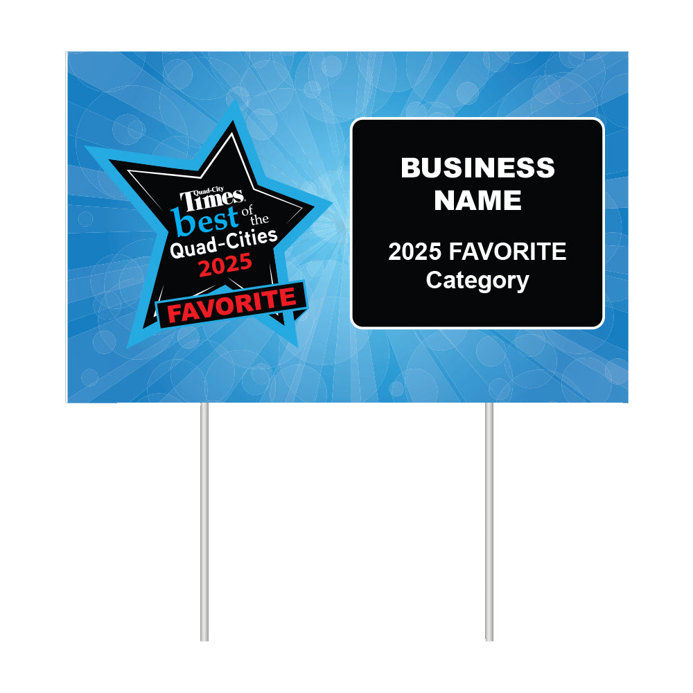 Double-Sided Yard Sign w/ Stake