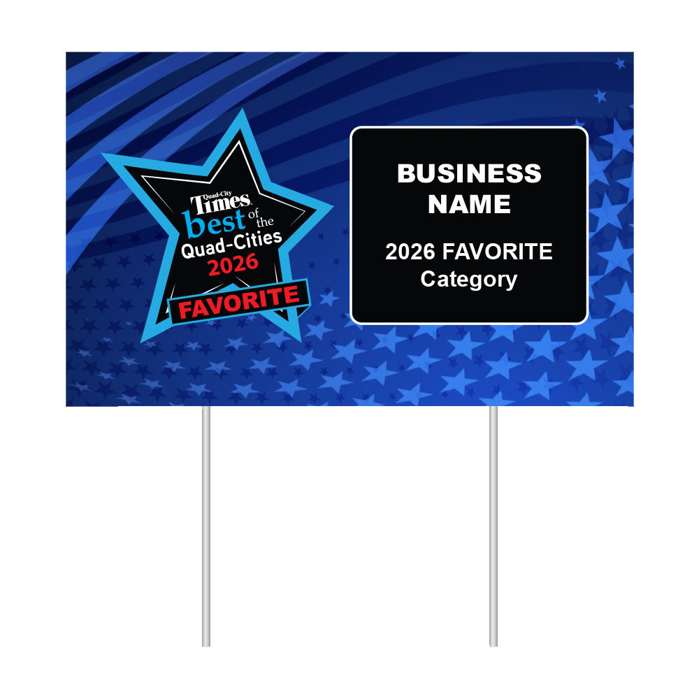 Double-Sided Yard Sign w/ Stake