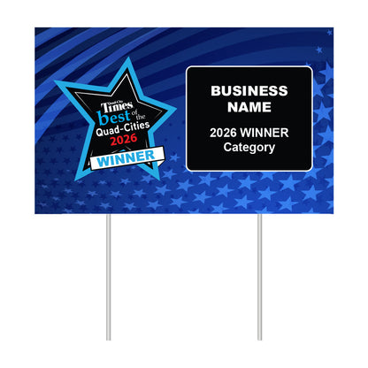 Double-Sided Yard Sign w/ Stake